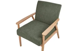Lenestol Esrum Grønn/lyst tre, Polyester