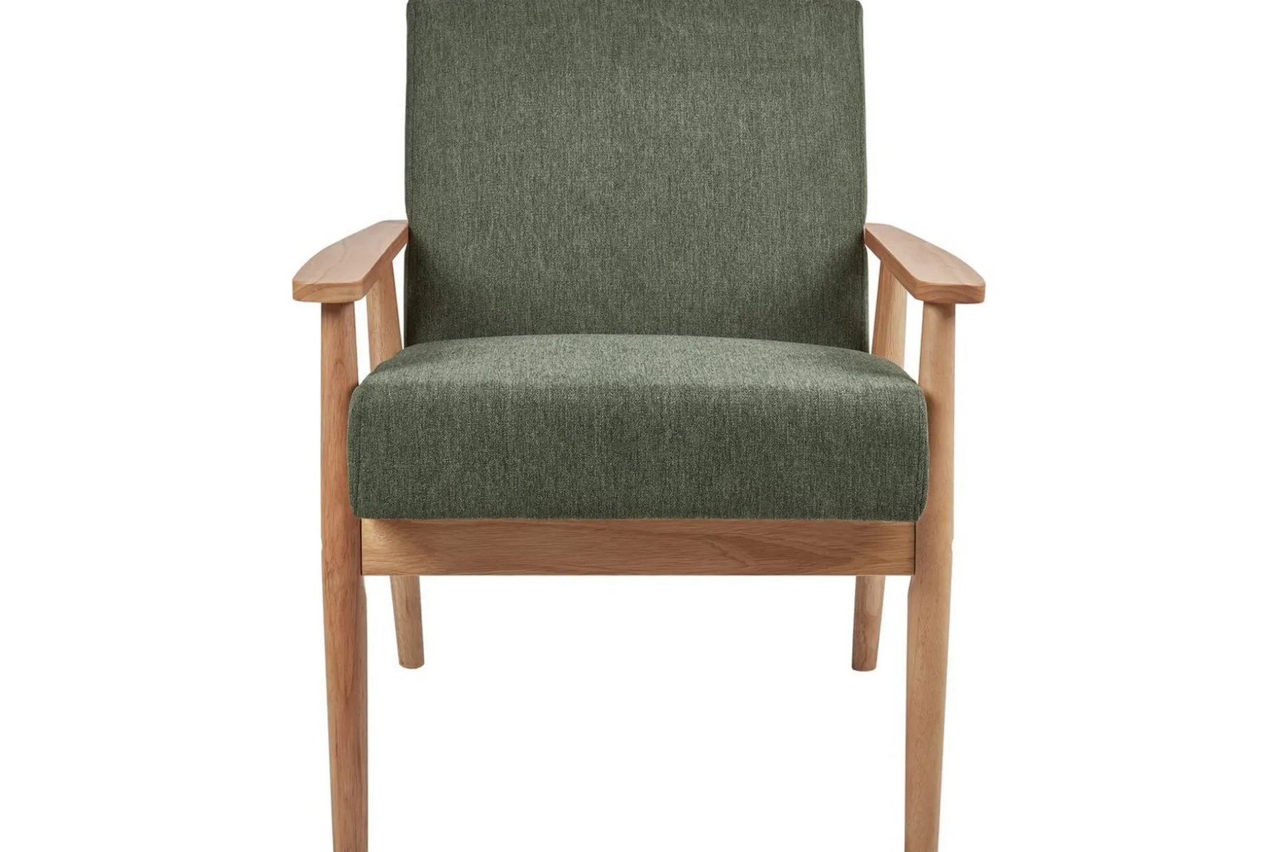 Lenestol Esrum Grønn/lyst tre, Polyester