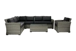 Lenestol GENEVA med pute 78x75x78cm grå