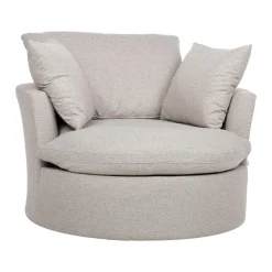 Lenestol HOME4YOU Fluffy svingbar 110x105x65/86 cm Lys grå