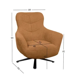 Lenestol HOME4YOU Helga 150x40xh80 cm, melamin eik