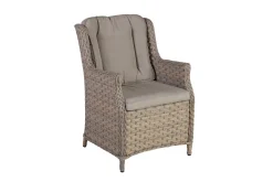 Lenestol PACIFIC med puter 615x715xH91 gråbeige