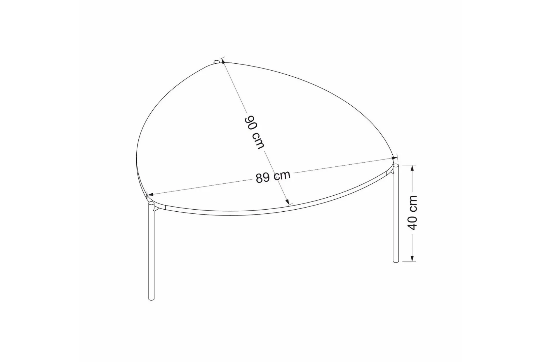 Lenny Sofabord 90 cm