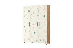 Leva Garderobe 120x189 cm Brun/Hvit