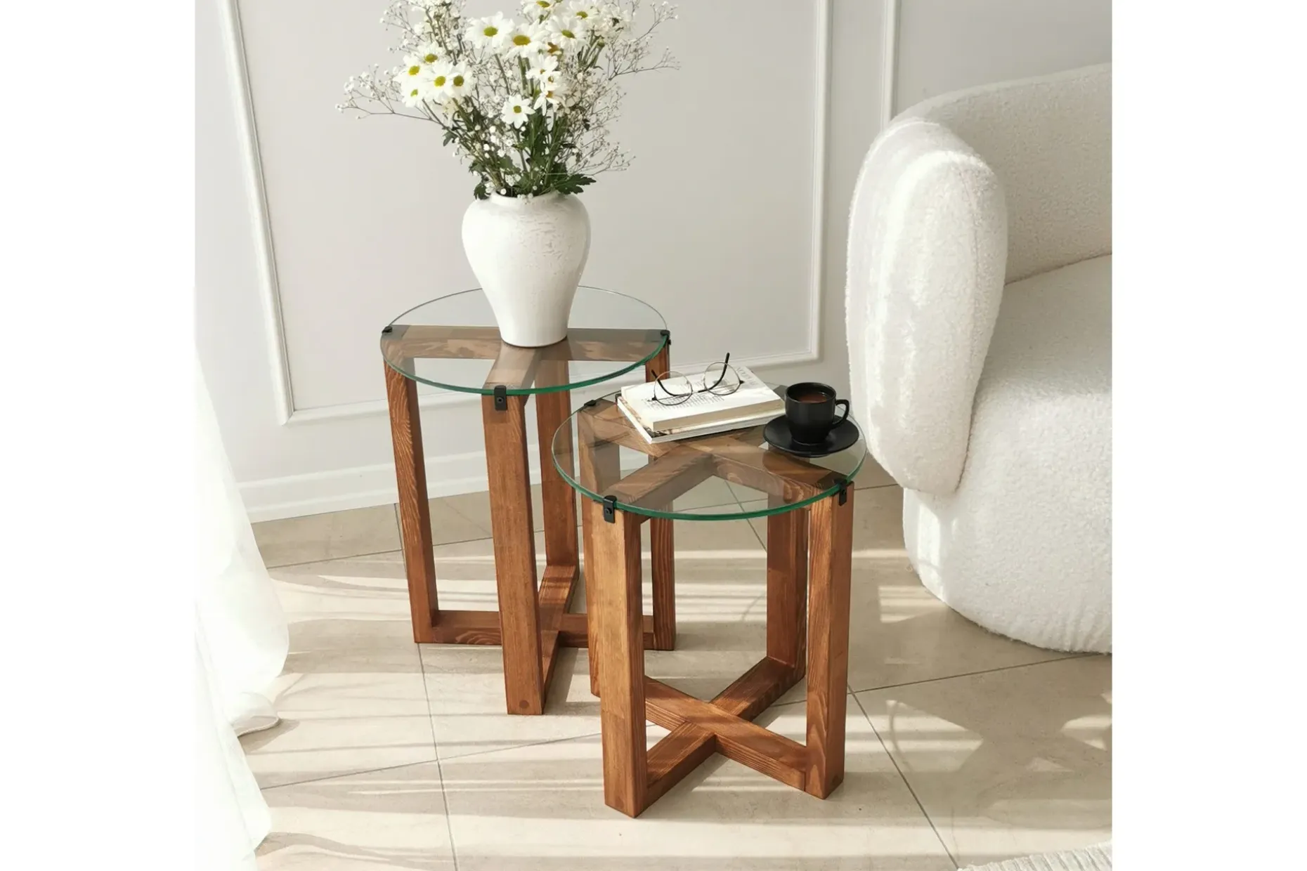 Liepene Settbord 50x40x50 cm Rundt