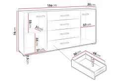 Lindesberg Kommode 156 cm