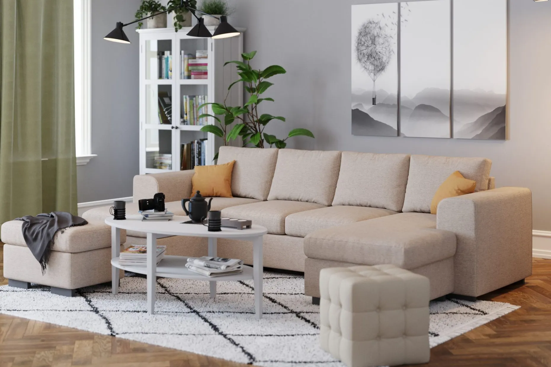 Link Dobbel divansofa 4-seter