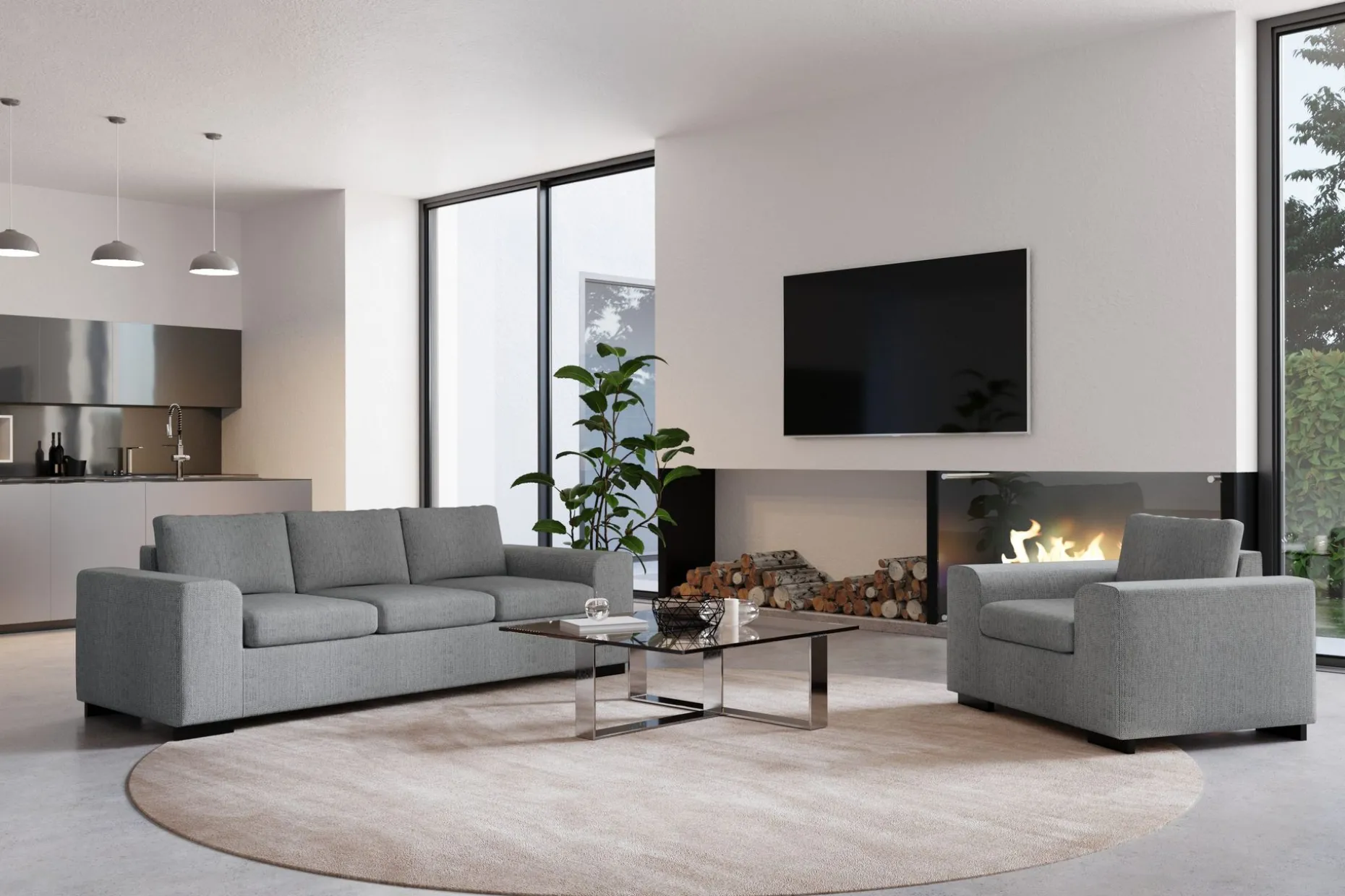 Link 2-seters Stoffsofa