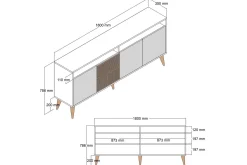 Lissione Konsollbord 180 cm