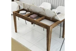 Lissione Spisebord 145x88 cm Brun/Hvit