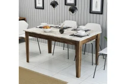 Lissione Spisebord 145x88 cm Brun/Hvit