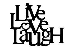 Live-Love-Laugh Veggdekor
