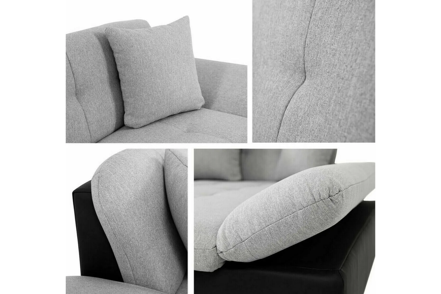 Lomux 3-sits Hörnbäddsoffa beige