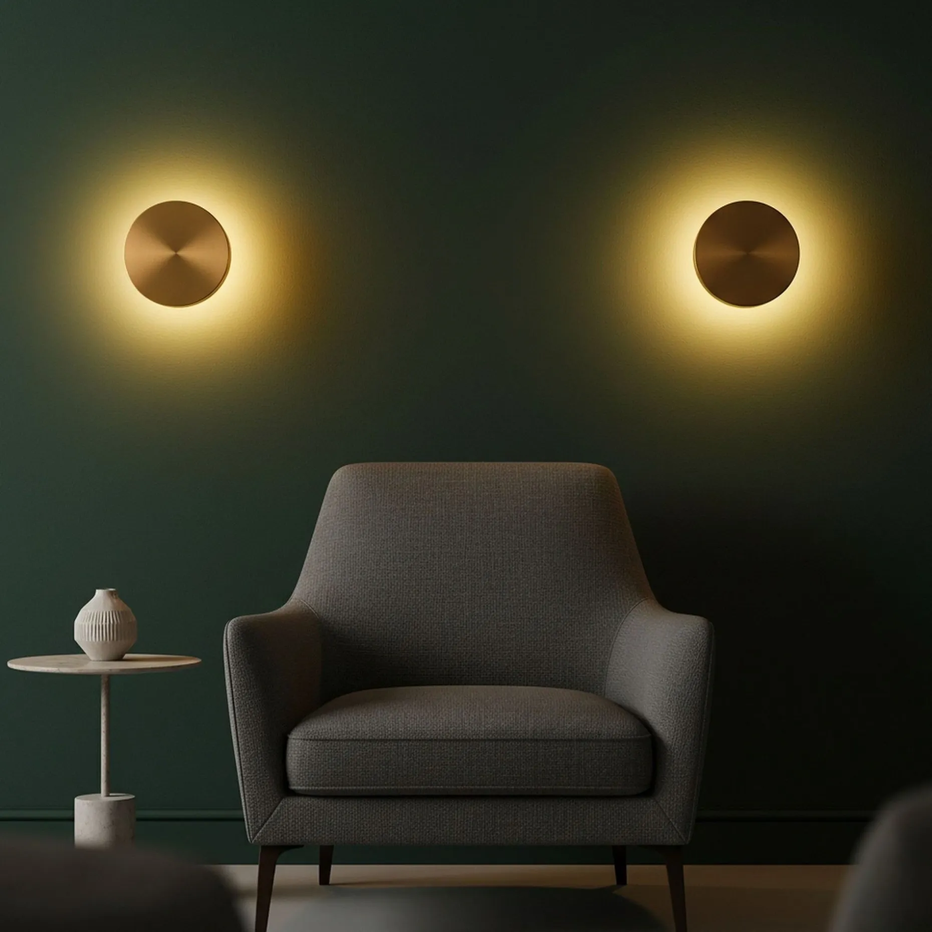 Loomba vegglampe 15 cm rund