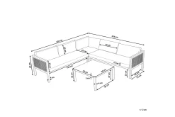 Loungegruppe Hvit/ brun BORELLO
