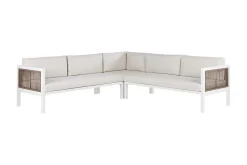 Loungegruppe Hvit/ brun BORELLO