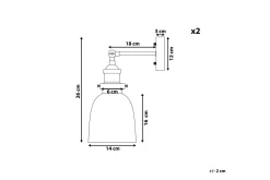 Lovataia Vegglampe 2 stk E27