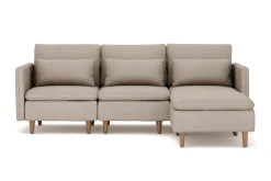 Lovis 3-seters sofa med vendbar sjeselong i stoff