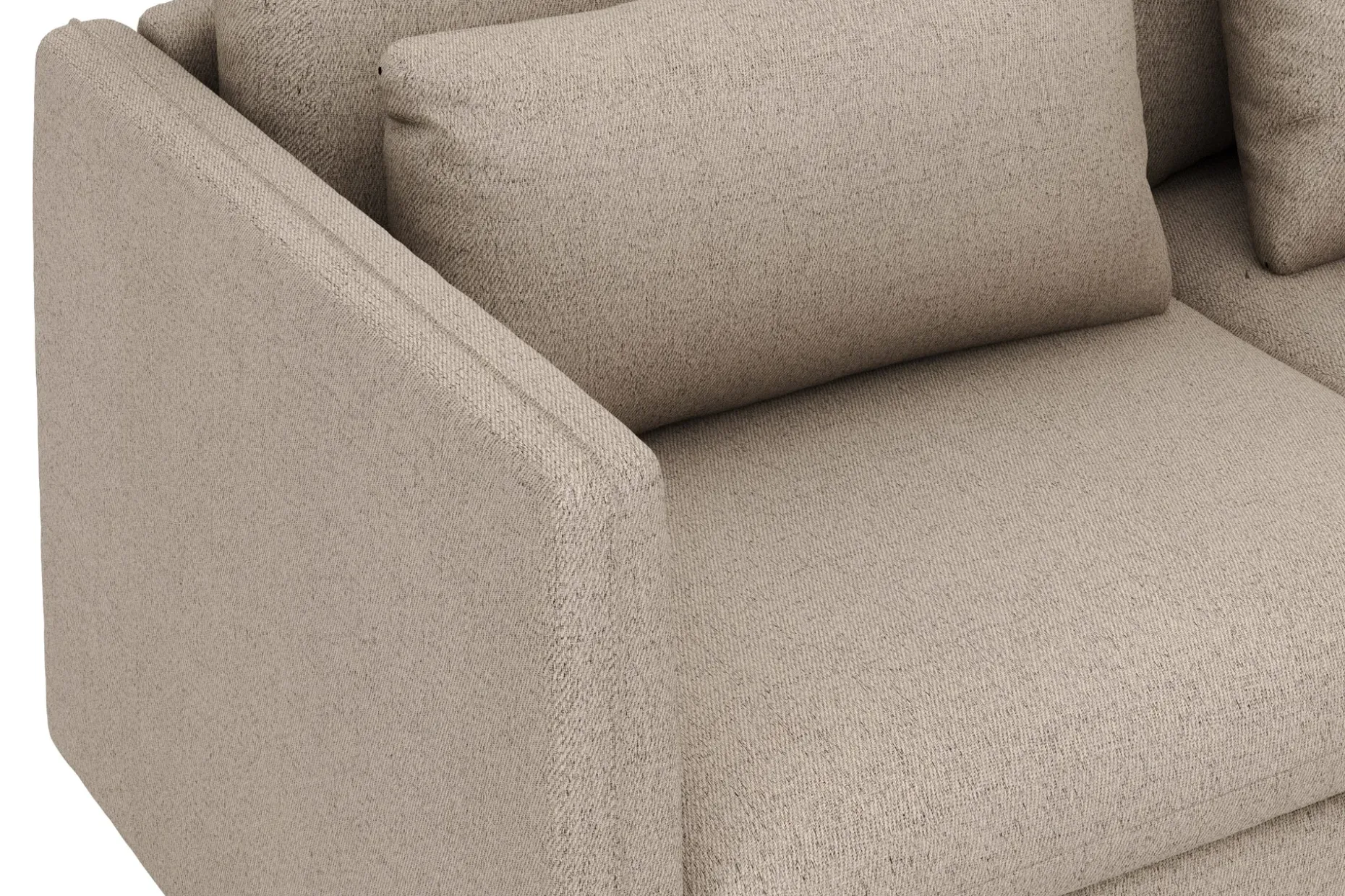 Lovis 3-seters sofa med vendbar sjeselong i stoff