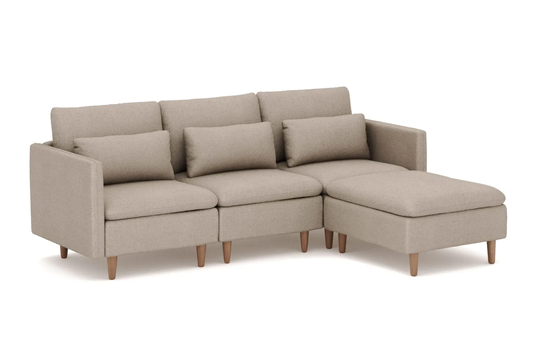 Lovis 3-seters sofa med vendbar sjeselong i stoff