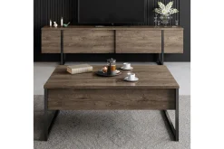 Luxe Soffbord 90x40 cm Brun/Svart