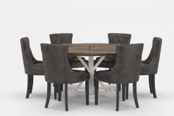 Lyon Premium Spisegruppe Rund 150 cm+6 stk Tuva Spisestoler