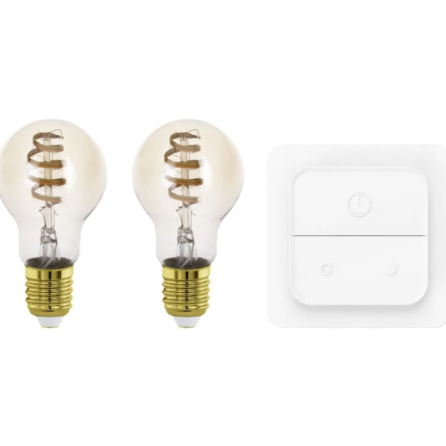 Lyskilde 2xLM-ZIG-CCT E27 A60 4,9W Amber + Bryter