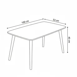 Lyvenn sofabord 100 cm rektangulært
