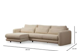 Makhan Sofa med Sjeselong 3-seter