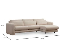 Makhan Sofa med Sjeselong 3-seter