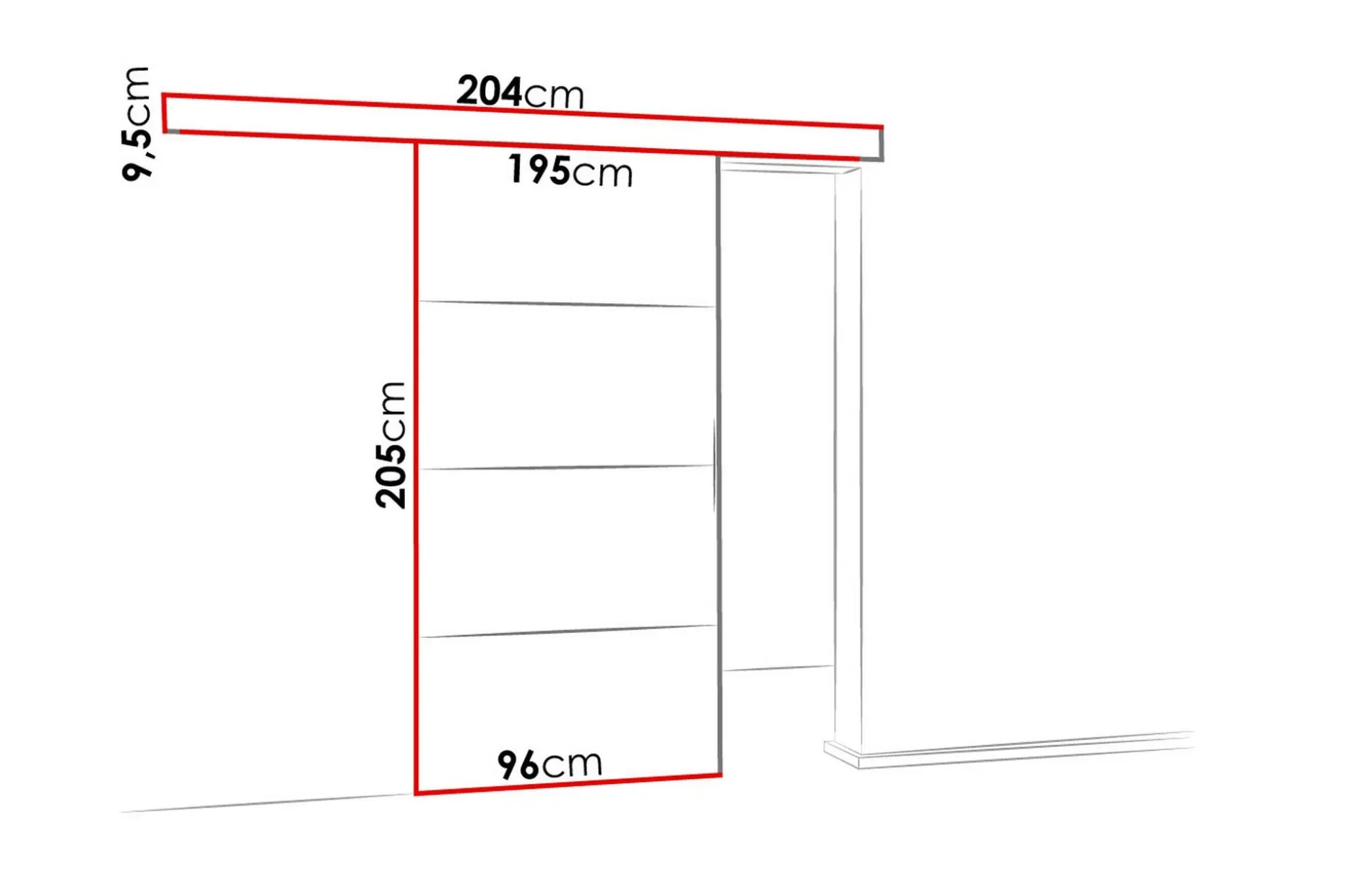 Malibu Dør 204x96x205 cm