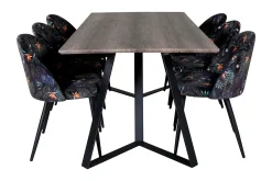 Malvina Spisegruppe 180 cm inkl. 6 Sedavi Stoler
