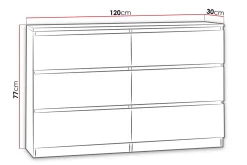 Malwa Kommode med Skuffer 30 cm dyp