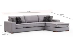 Mamerto Sofa m. Divan 4-seters