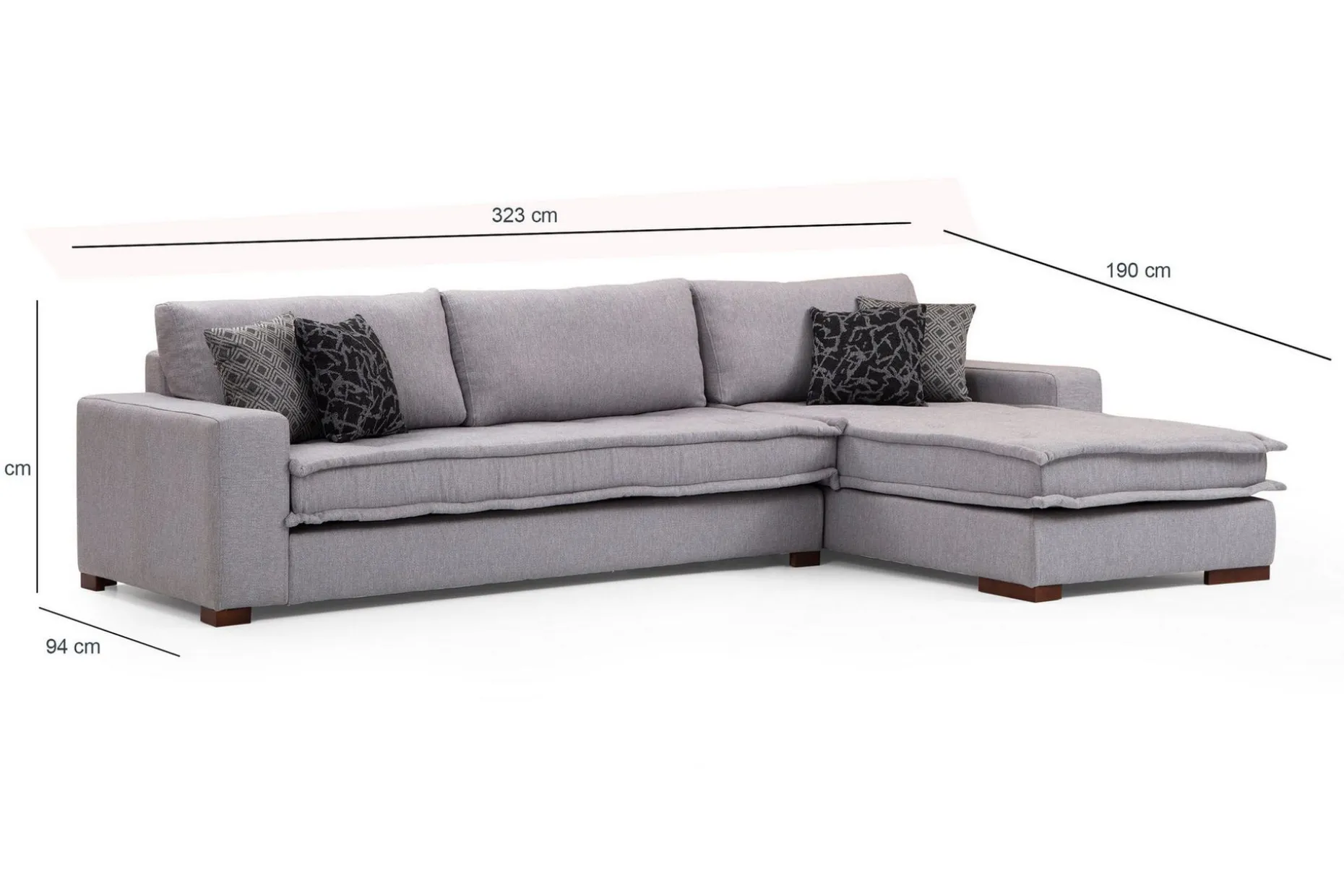 Mamerto Sofa m. Divan 4-seters
