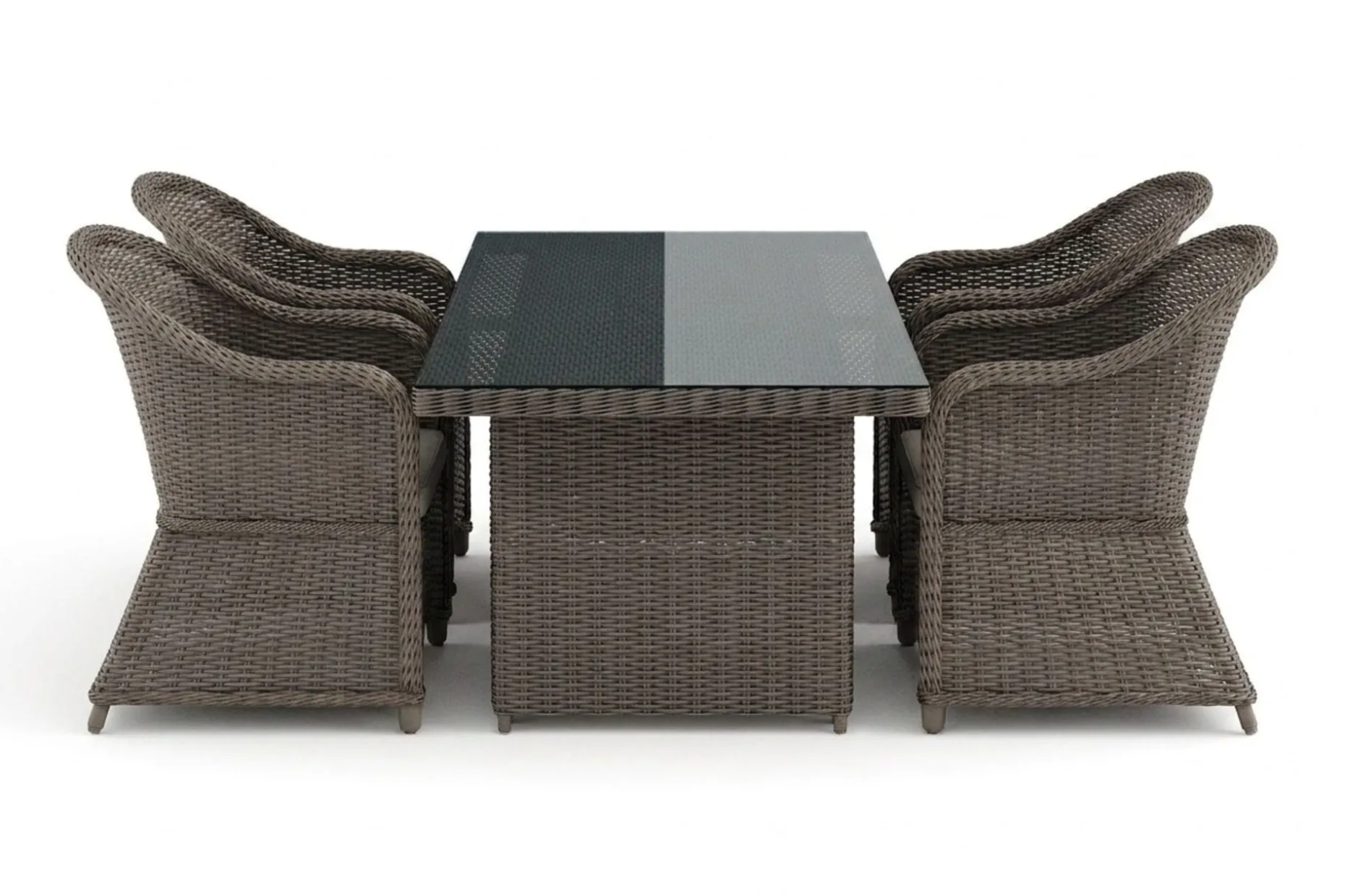 Marcus utendørs spisegruppe 160x90 cm med 4 Marcus Light utefåtöljer