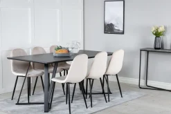Marina Spisegruppe 180 cm Rektangulær med 6 Polar Stoler