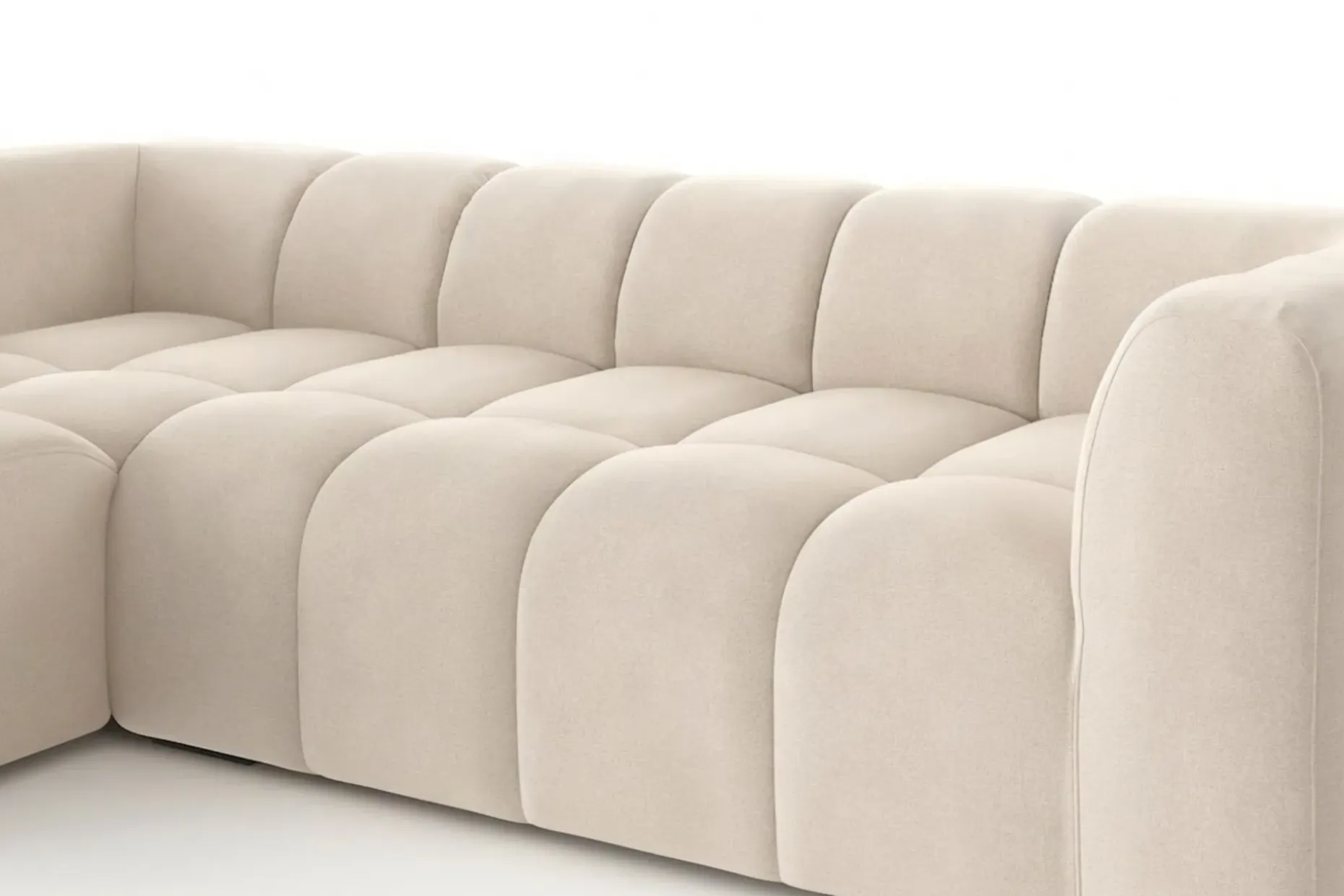 Marlow 3-seters boblete divansofa venstre