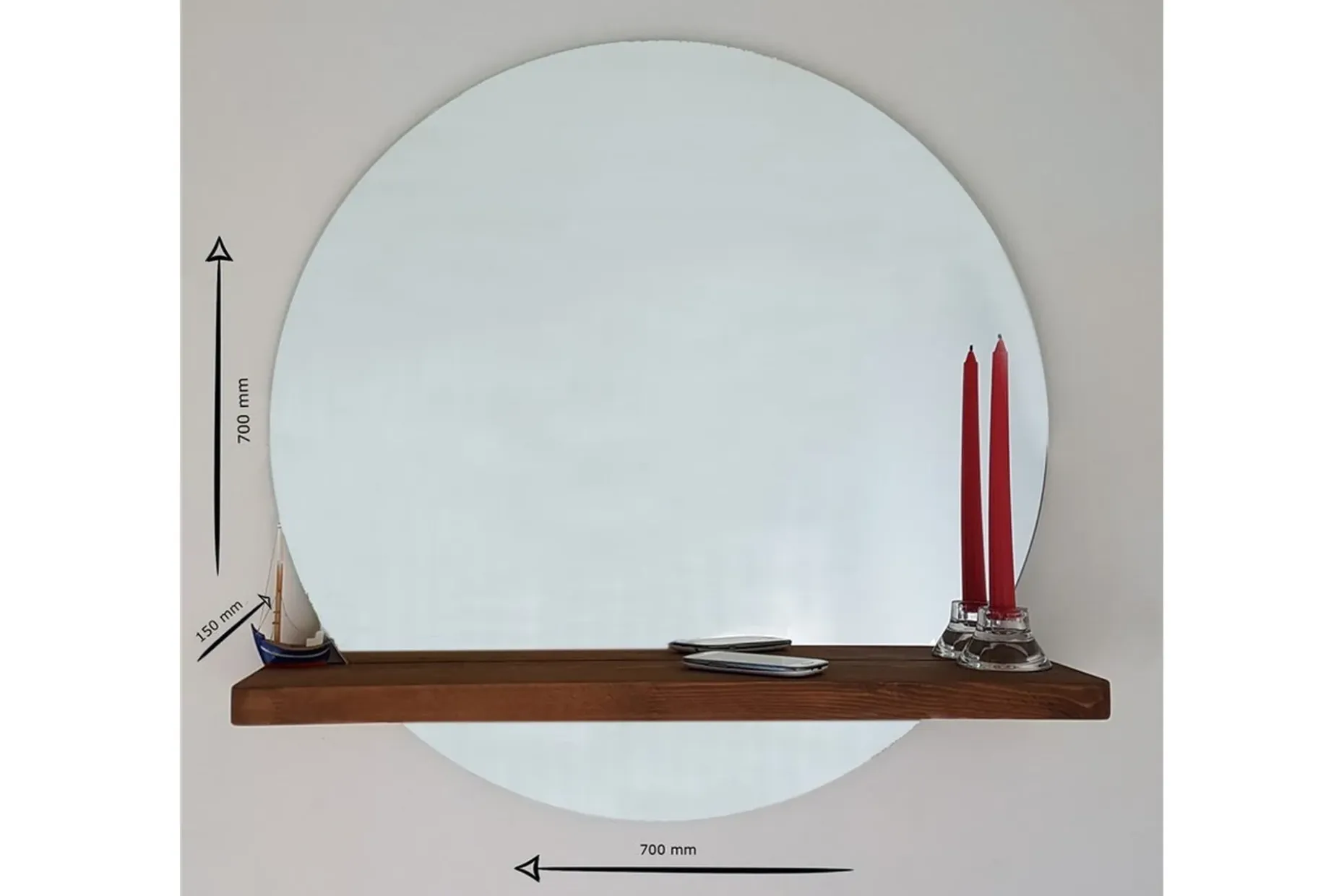 Marmol Dekorasjonsspeil 70 cm