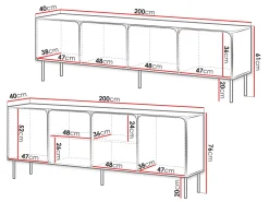 Marros Møbelsett Skjenk 200 cm