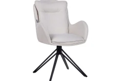 Matsalsstol Beliani Avelar set om 2 Beige-Svart Ljusbeige