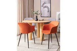 Matsalsstol Beliani Elim set om 2 Orange