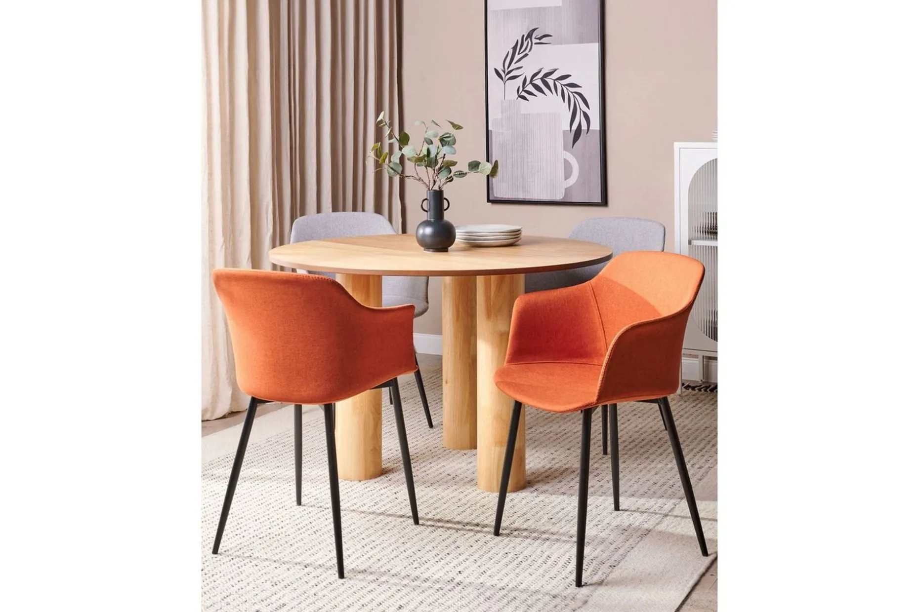 Matsalsstol Beliani Elim set om 2 Orange