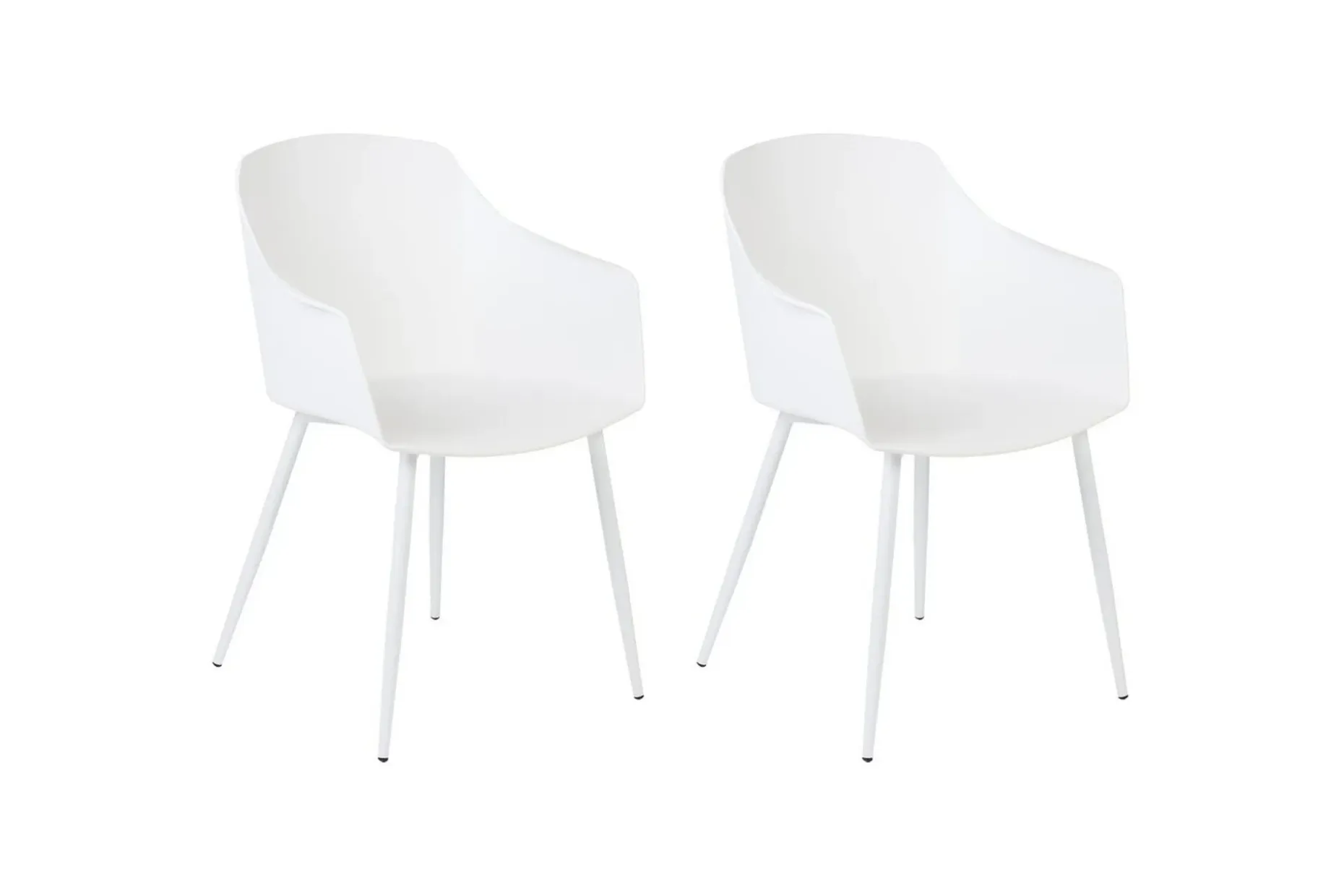 Matsalsstol Beliani Fonda set om 2 White