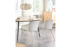 Matsalsstol Beliani Fonda set om 2 White