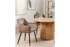 Matsalsstol Beliani Jasmin Brown