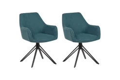 Matsalsstol Beliani Jodar set om 2 Beige-Svart Teal