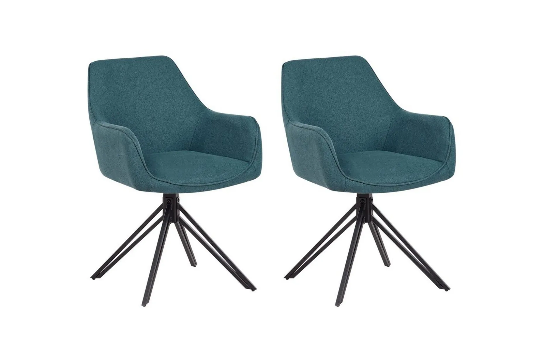 Matsalsstol Beliani Jodar set om 2 Beige-Svart Teal