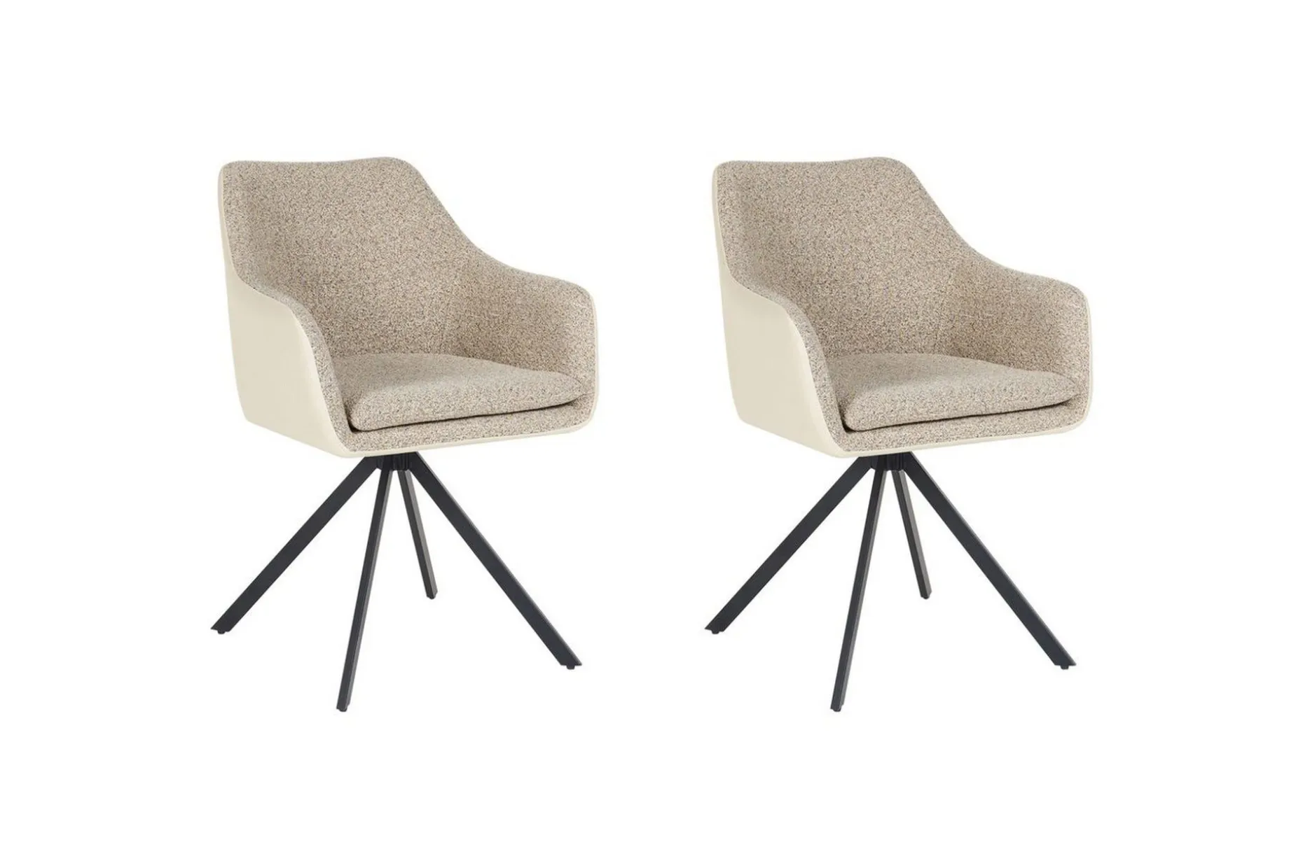 Matsalsstol Beliani Lithia set om 2 Taupe