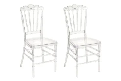 Matsalsstol Beliani Mendon set om 2 Transparent